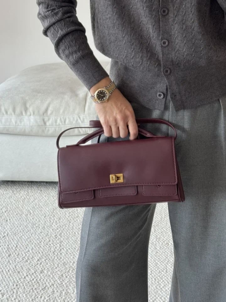 Сумка Касандра багет brand salad, цвет: Бордовое золото J-704-PHR 7424 купить онлайн