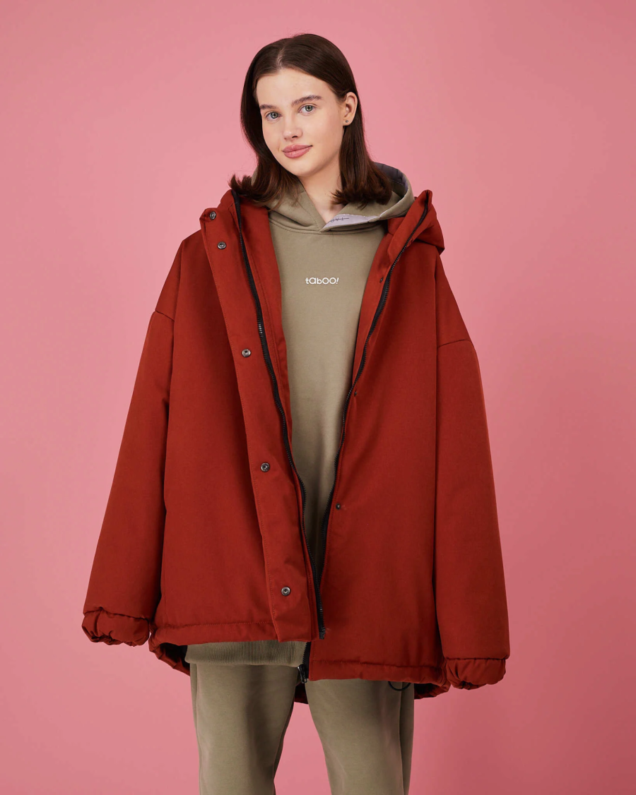 Бомбер махагон зима