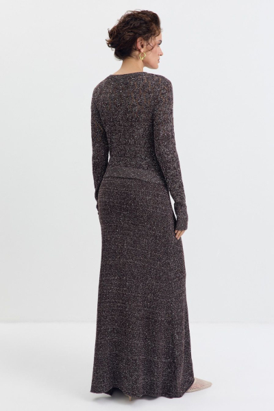 Кардиган с ажурным узором TOPTOP, цвет: коричневый TT.051.17697.700 |новая коллекция купить онлайн