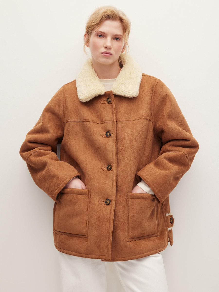 Дубленка Chaika, цвет: бежевый, AW25SC01-02 купить онлайн