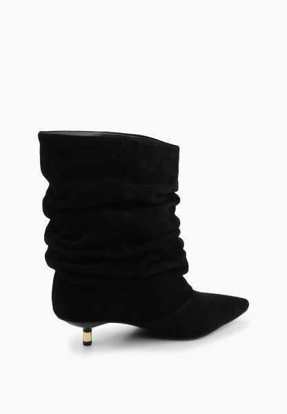 Ботильоны остроносые из натуральной замши SBALO, цвет: Черный SXL4 купить онлайн
