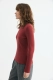 Лонгслив трикотажный с шерстью Daisyknit, цвет: кирпичный,  купить онлайн