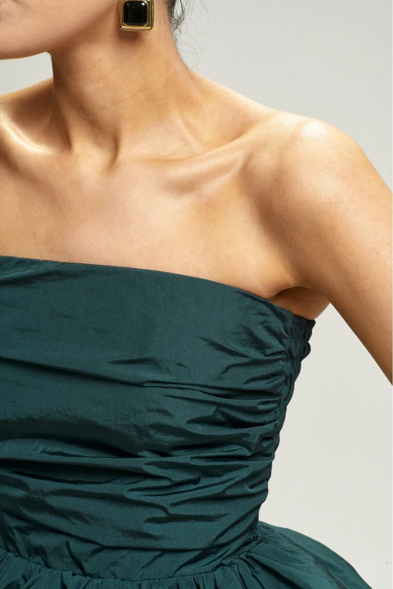 Топ-корсет с баской Pine Green Erist store, цвет: зеленый, НФ-00002962 купить онлайн