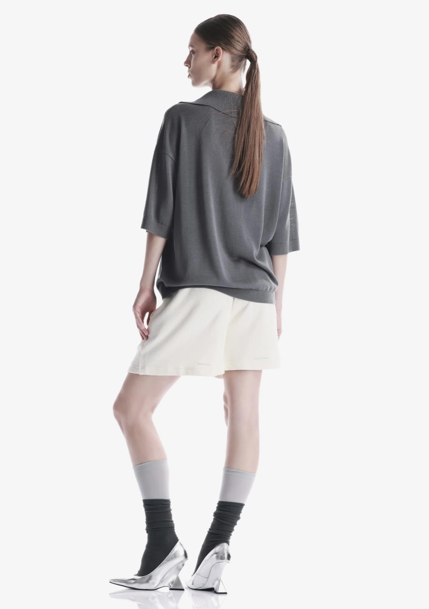 Футболка-поло на молнии KRAKATAU, цвет: темно-серый, Sw45-2 купить онлайн