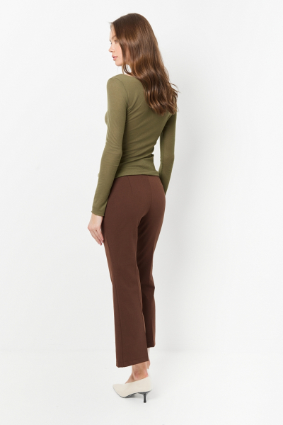 Брюки укороченные Ricoco, цвет: шоколадный, 7044/1 купить онлайн