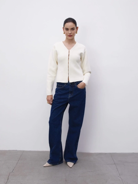 Жаккардовый кардиган milk PAPAYA, цвет: молочный, FW2407CA91DR купить онлайн