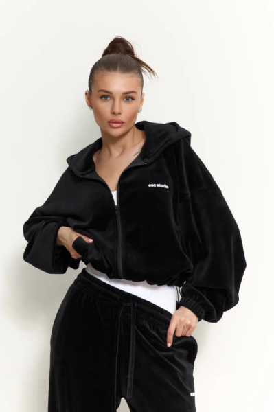 Zip Худи Puff Велюр