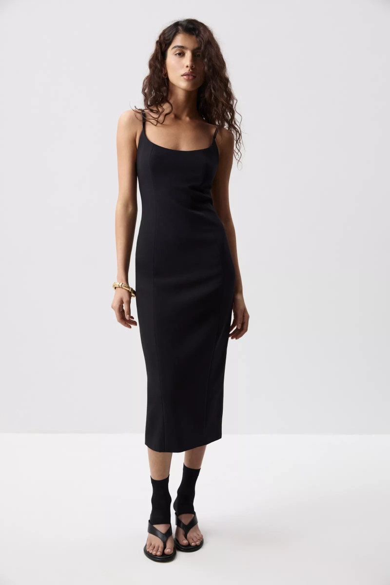 Платье макси на бретелях Charmstore, цвет: Черный, 111-554103-880 купить онлайн