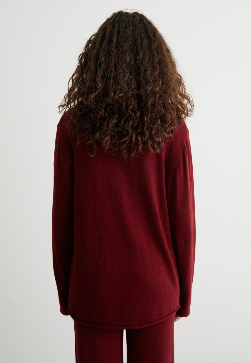 Рубашка трикотажная (шерсть) Marou, цвет: Бордовый, Mar3_2407 купить онлайн