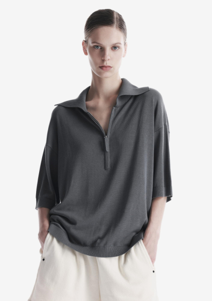 Футболка-поло на молнии