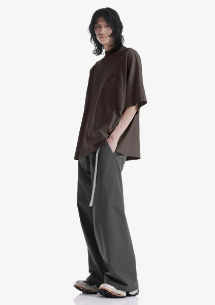 Оверсайз-футболка с наклонным карманом KRAKATAU, цвет: коричневый, Tm124-7 купить онлайн