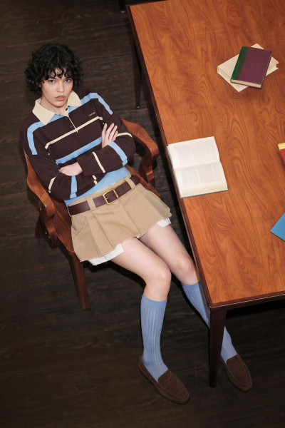 Джемпер с принтом «полоска» TOPTOP, цвет: коричневый с принтом, TT.050.19215.701 купить онлайн