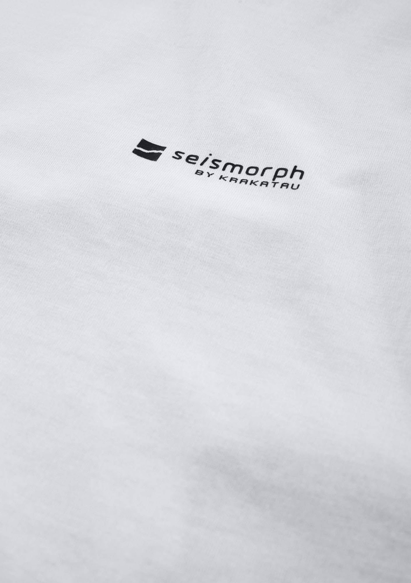 Свободная футболка с логотипом KRAKATAU, цвет: белый, Tm142-4 купить онлайн