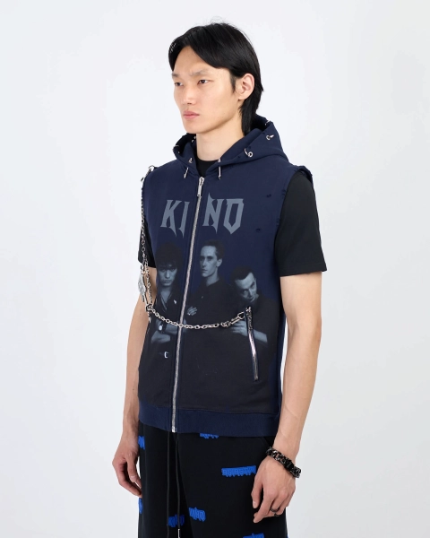 Безрукавка с капюшоном KINO 580 GR BLACK ASIA ST 71, цвет: Черный, Ast71.kino-vest-bl купить онлайн