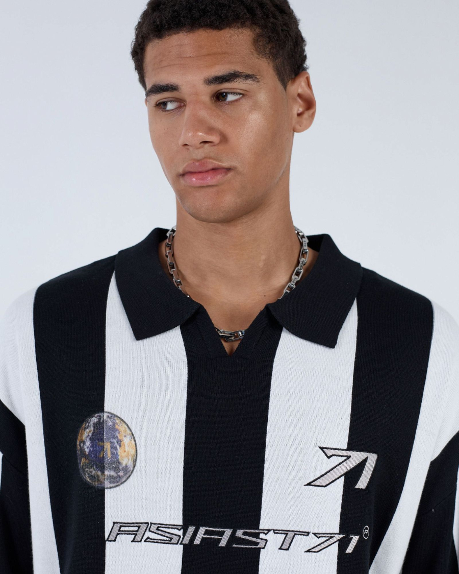 Поло KNIT JUVENTUS STRIPES BLACK ASIA ST 71, цвет: Черный, Ast71.knit-polo-juventus-bl купить онлайн
