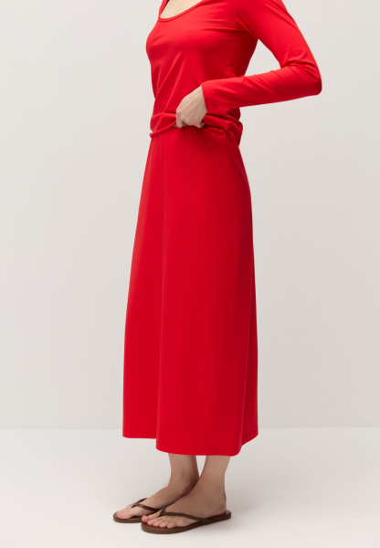 Юбка бельевая из модала с хлопком AROUND, цвет: красный,  купить онлайн