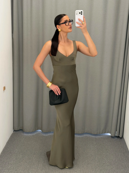 Сарафан в пол с открытой спиной