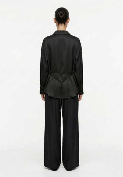 Рубашка из сатина с завязками REFERT, цвет: Черный, 12-3494/1-2511 купить онлайн