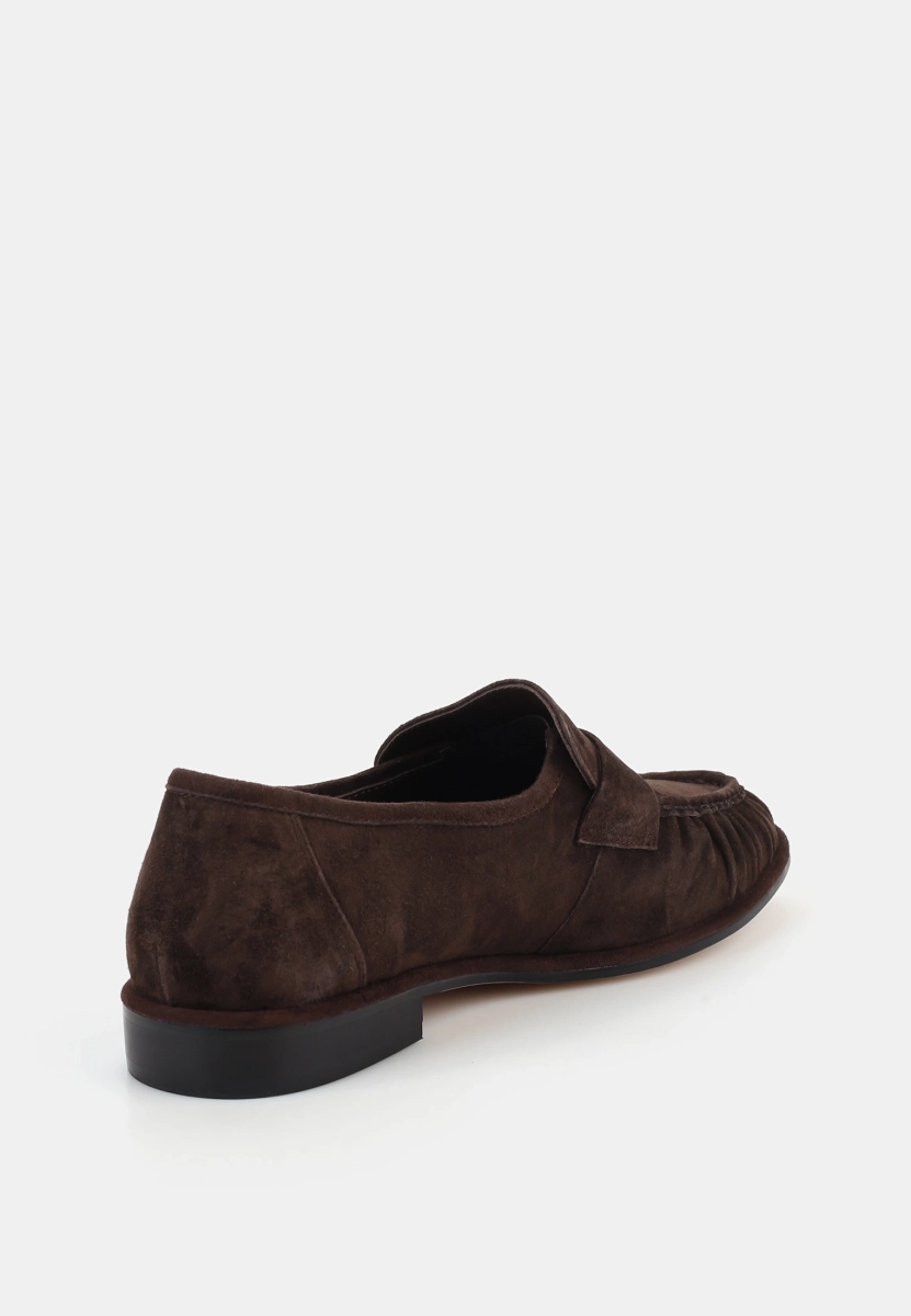 Лоферы из натуральной замши SBALO, цвет: коричневый STR21 купить онлайн