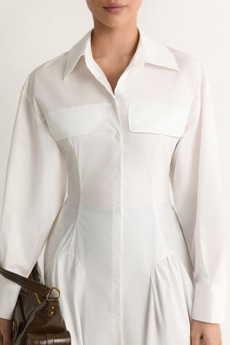 Платье из смесового хлопка TOPTOP, цвет: белый, TT.012.18304.100 купить онлайн