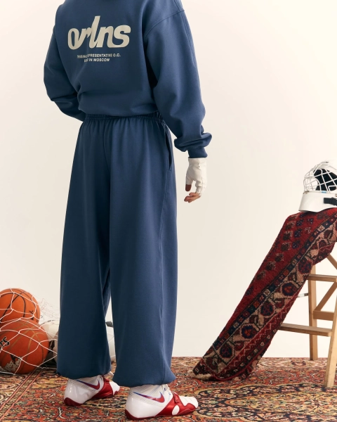 Брюки STEEL BLUE PANTS THE ORLINES, цвет: blue, PNTS-STL-BLE купить онлайн