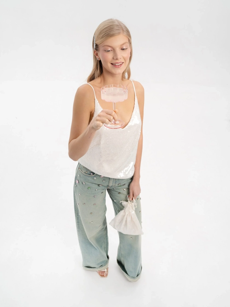 Майка Disco TRES, цвет: белый, НФ-00002595 купить онлайн