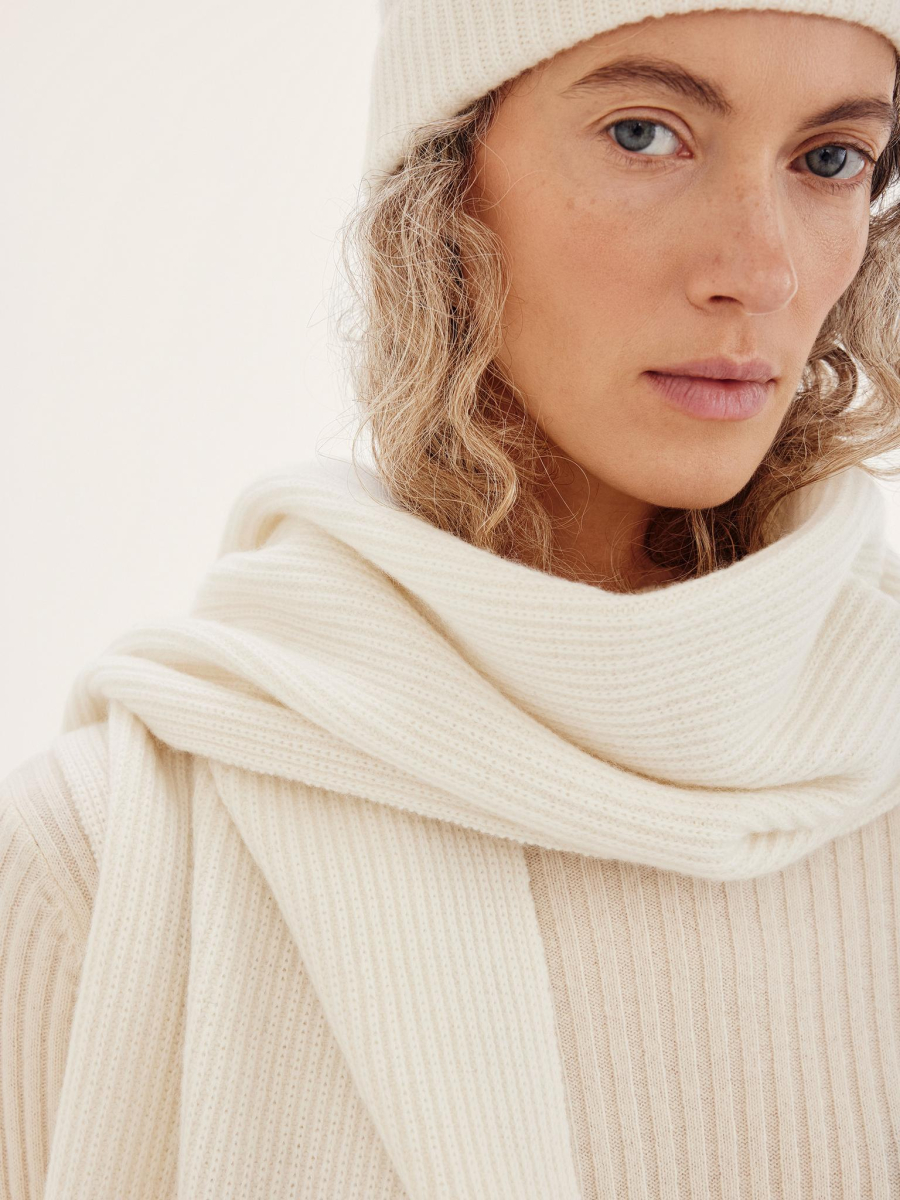 Шарф кашемировый Chaika, цвет: молочный SF-16 купить онлайн