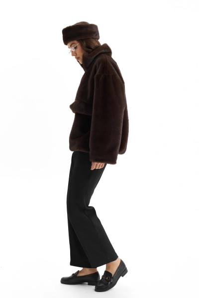 Повязка меховая из эконорки Ricoco, цвет: коричневый 7023/1 купить онлайн