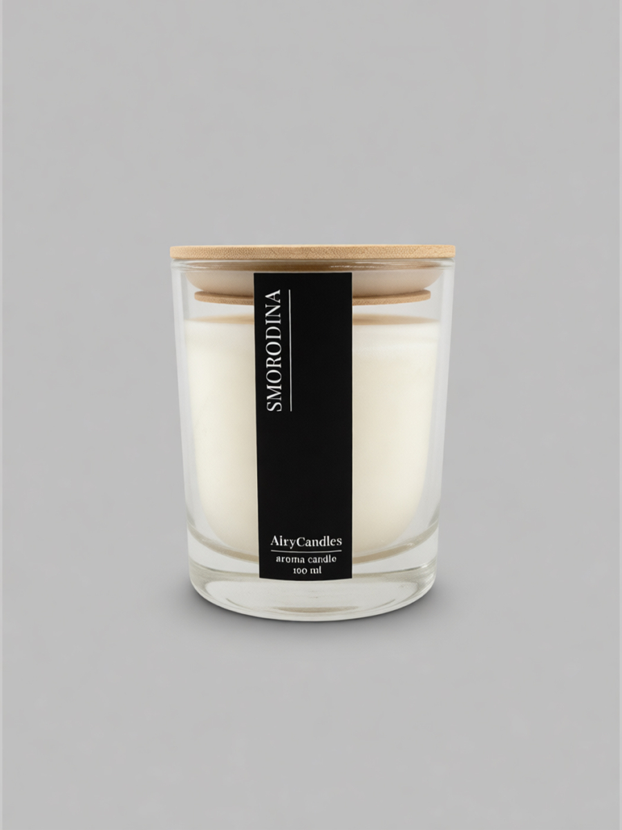 Аромасвеча с деревянным фитилем Smorodina, 190 мл