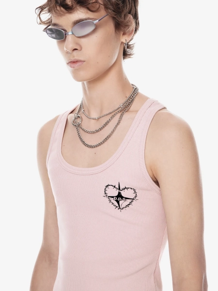 Хлопковая майка с принтом POST POST SCRIPTUM, цвет: пудровый розовый 1107.000.00.01.420 |трендовая новинка купить онлайн