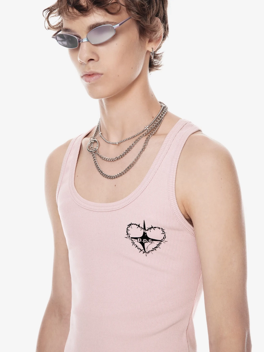 Хлопковая майка с принтом POST POST SCRIPTUM, цвет: пудровый розовый 1107.000.00.01.420 |трендовая новинка купить онлайн