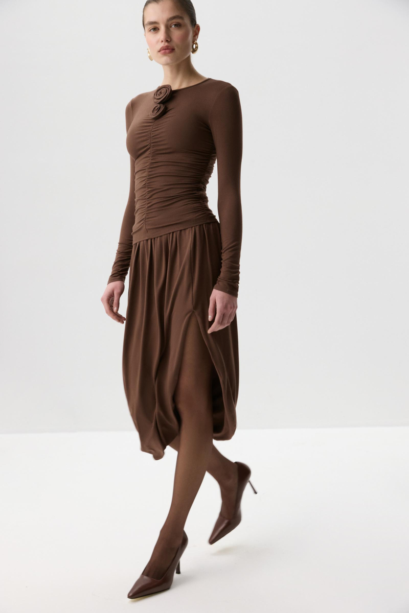 Юбка - баллон Charmstore, цвет: шоколадный, 216-47365-551 купить онлайн