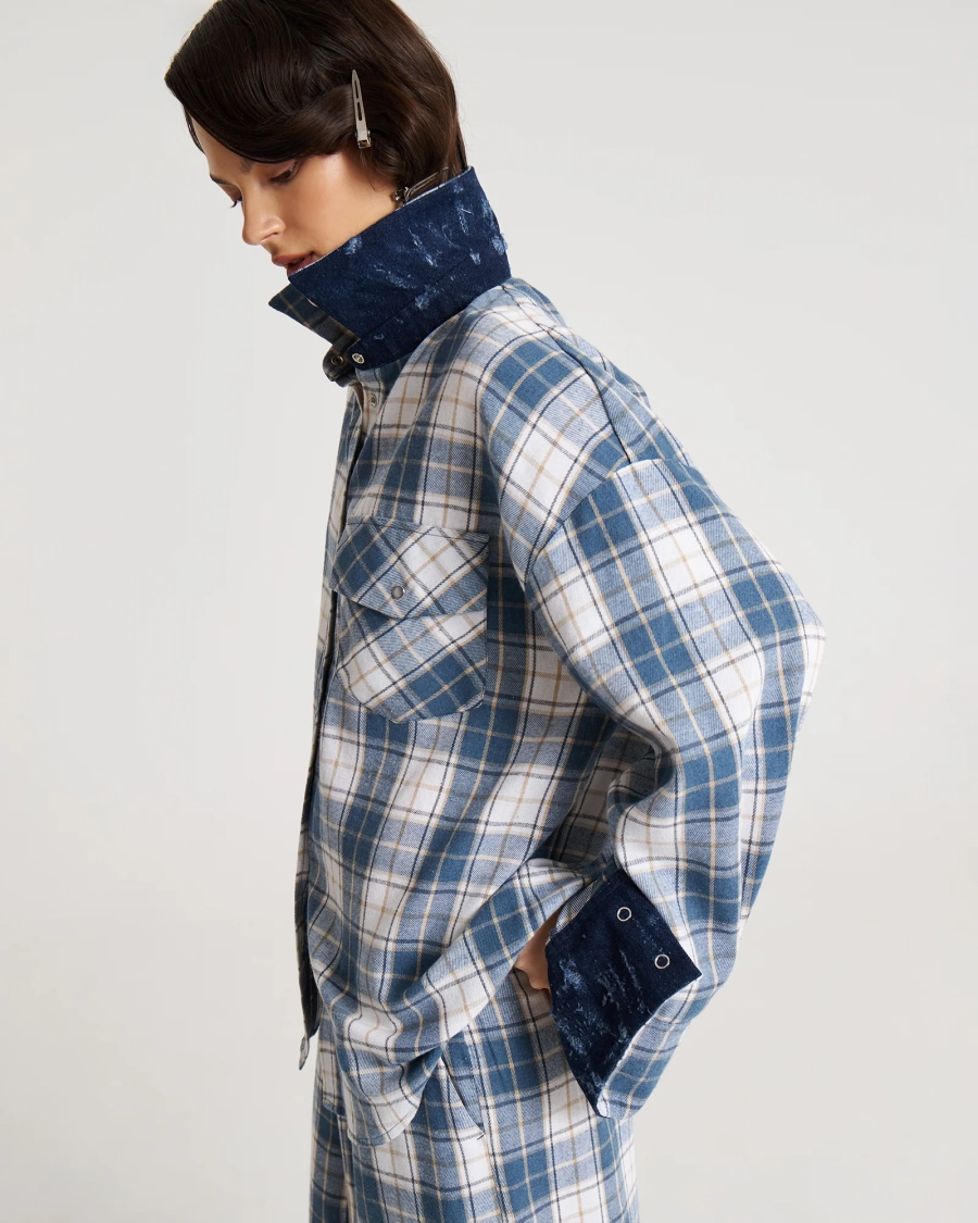 Рубашка в клетку BLUE