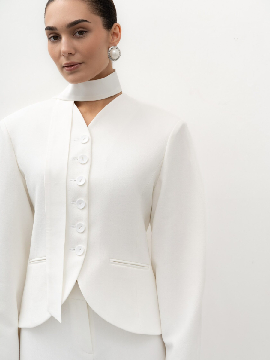 Жакет приталенный TRES, цвет: молочный, НФ-00002731 купить онлайн