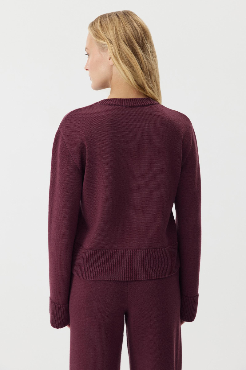 Кардиган из шерсти Charmstore, цвет: сливовый, 305-42898-680 купить онлайн