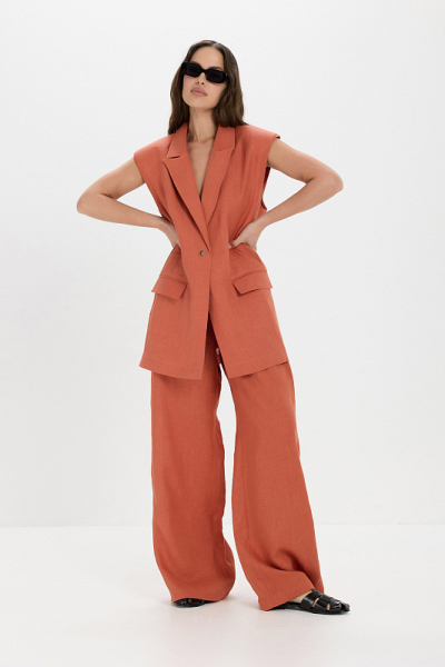 Брюки палаццо ABDA, цвет: марокканская глина, 312609503517 купить онлайн