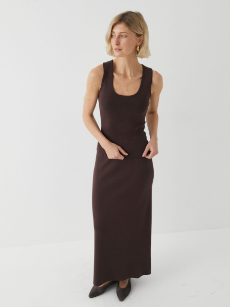 Юбка-миди Marou, цвет: коричневый, Mar_26021205 купить онлайн