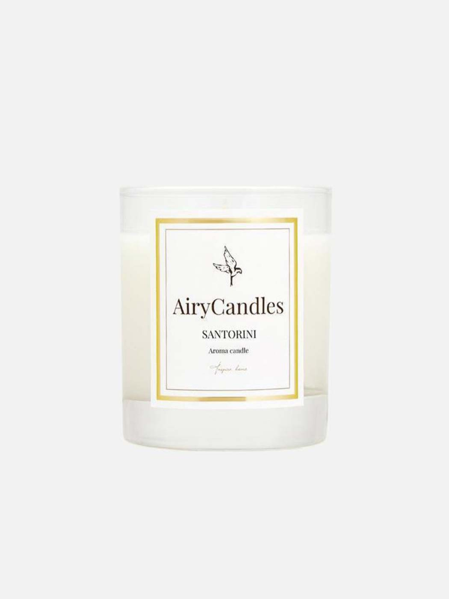 Аромасвеча с деревянным фитилем Santorini, 190 мл