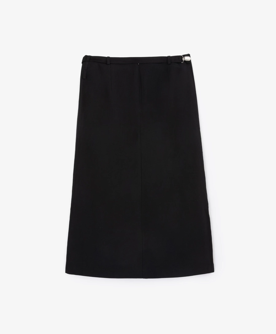 Юбка средней посадки с асимметричным дизайном GLVR, цвет: Черный,  купить онлайн