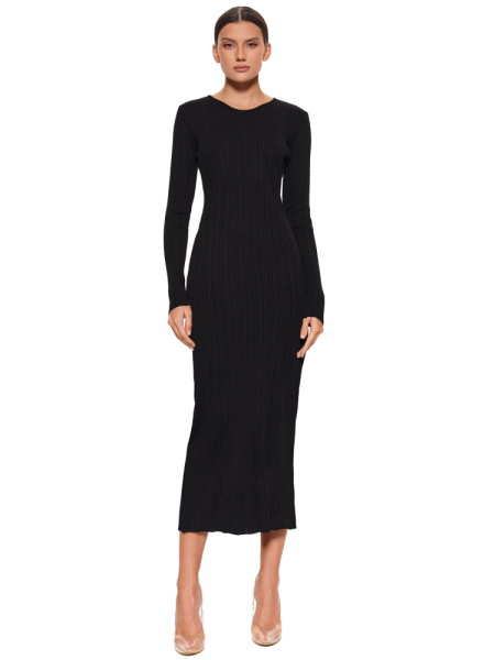 Платье в рубчик