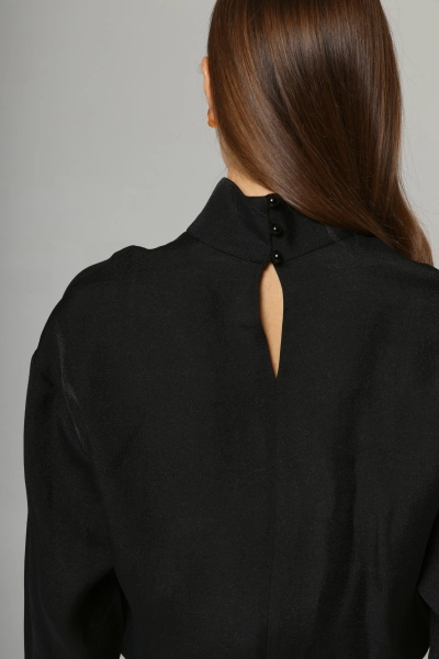 Блуза из органзы из лиоцелла Ricoco, цвет: Черный, 5018/2 купить онлайн