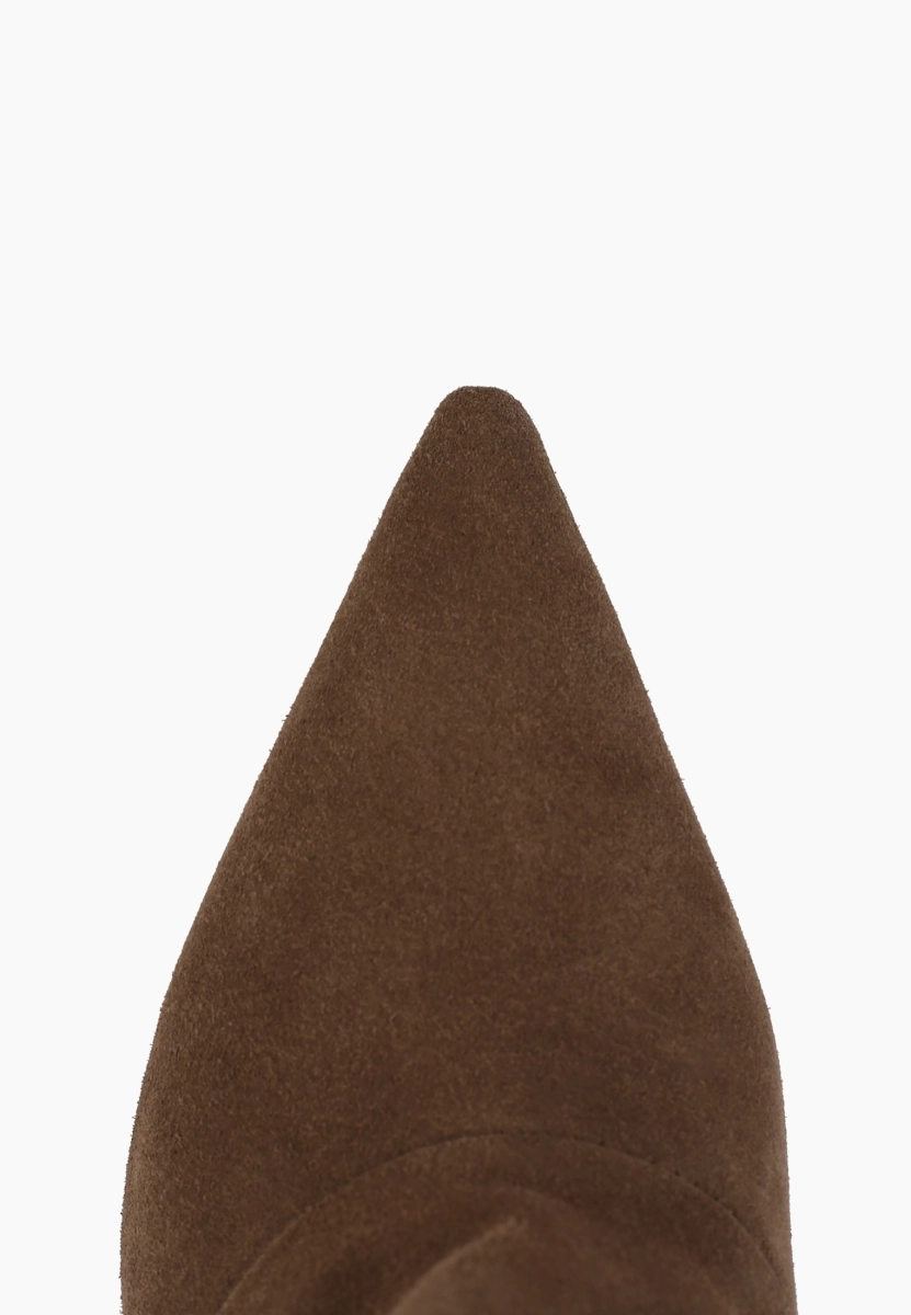 Ботильоны остроносые из натуральной замши SBALO, цвет: бежевый SXL4-1 купить онлайн