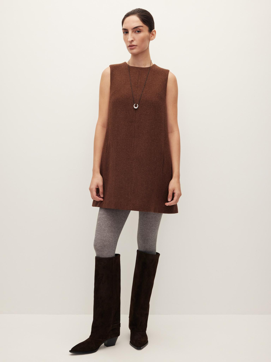 Платье трапеция Chaika, цвет: коричневый, AW25DR02-45 купить онлайн
