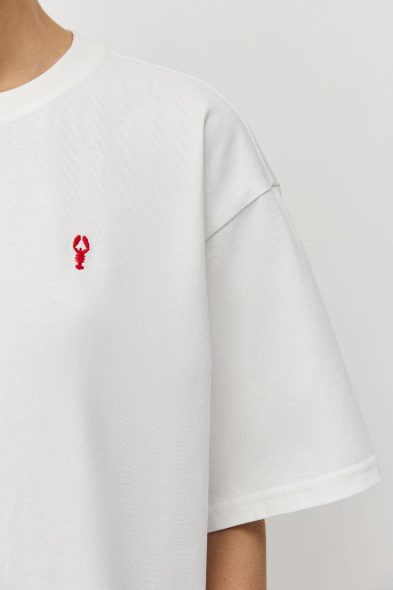 Футболка Around Lobster Club AROUND, цвет: молочный, 219_127C01 купить онлайн