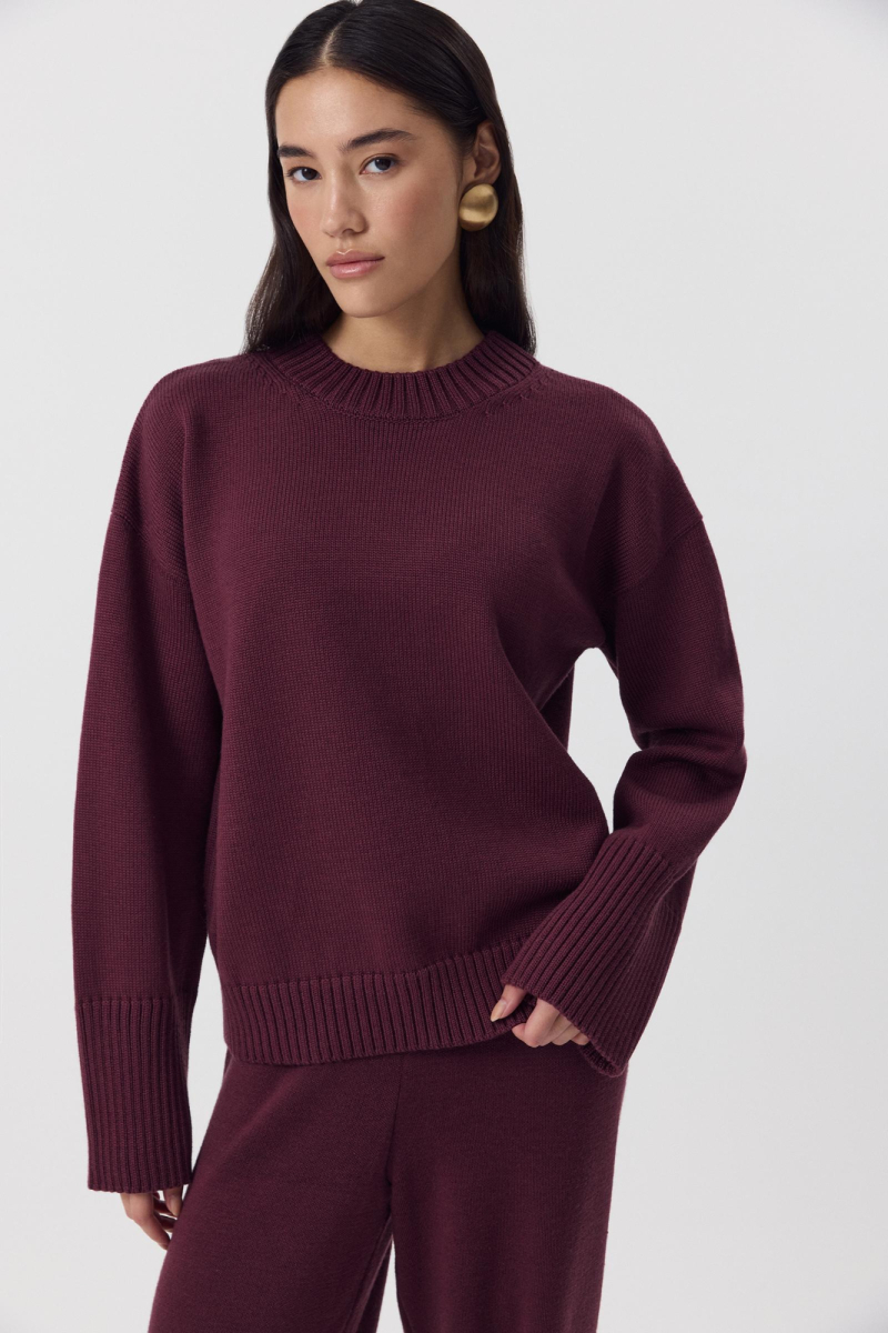 Джемпер из мериносовой шерсти с круглым вырезом