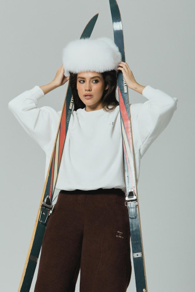 Свитшот Alpine с велюр эффектом Ricoco, цвет: молочный, 7038/1 купить онлайн