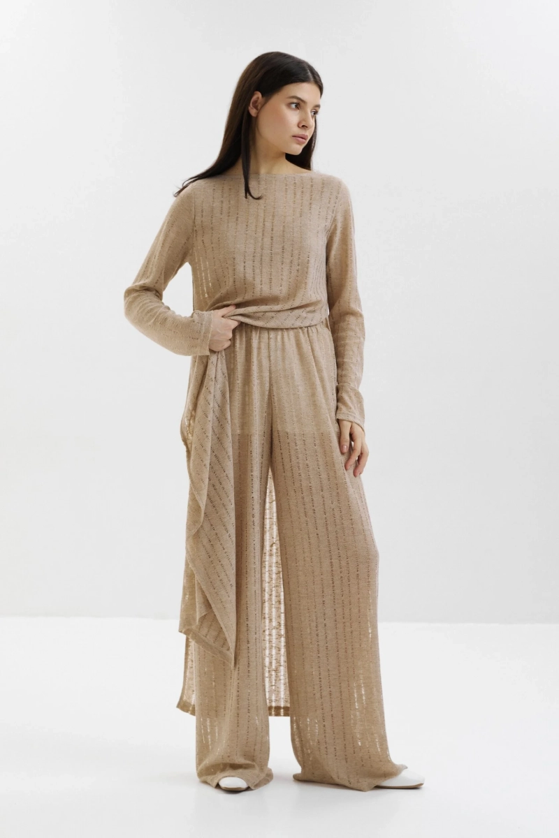 Свободные прямые брюки marte, цвет: бежевый,  купить онлайн