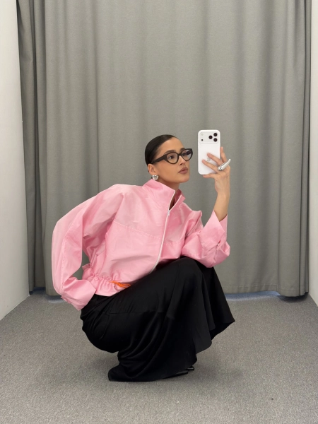 Ветровка укороченная MUSE ME, цвет: ягодный, JK003 купить онлайн