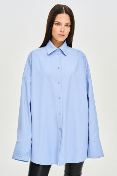 Рубашка объемная двойная FW 24/25 Label .B, цвет: LIGHT BLUE ТР.06.5.2470BL/CR со скидкой купить онлайн