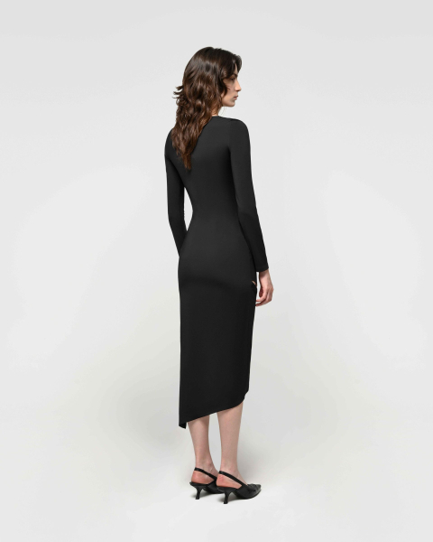 Платье Asimetric Midi Dress With Cutouts